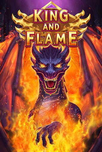 King and Flame pokie cover art with a fire dragon